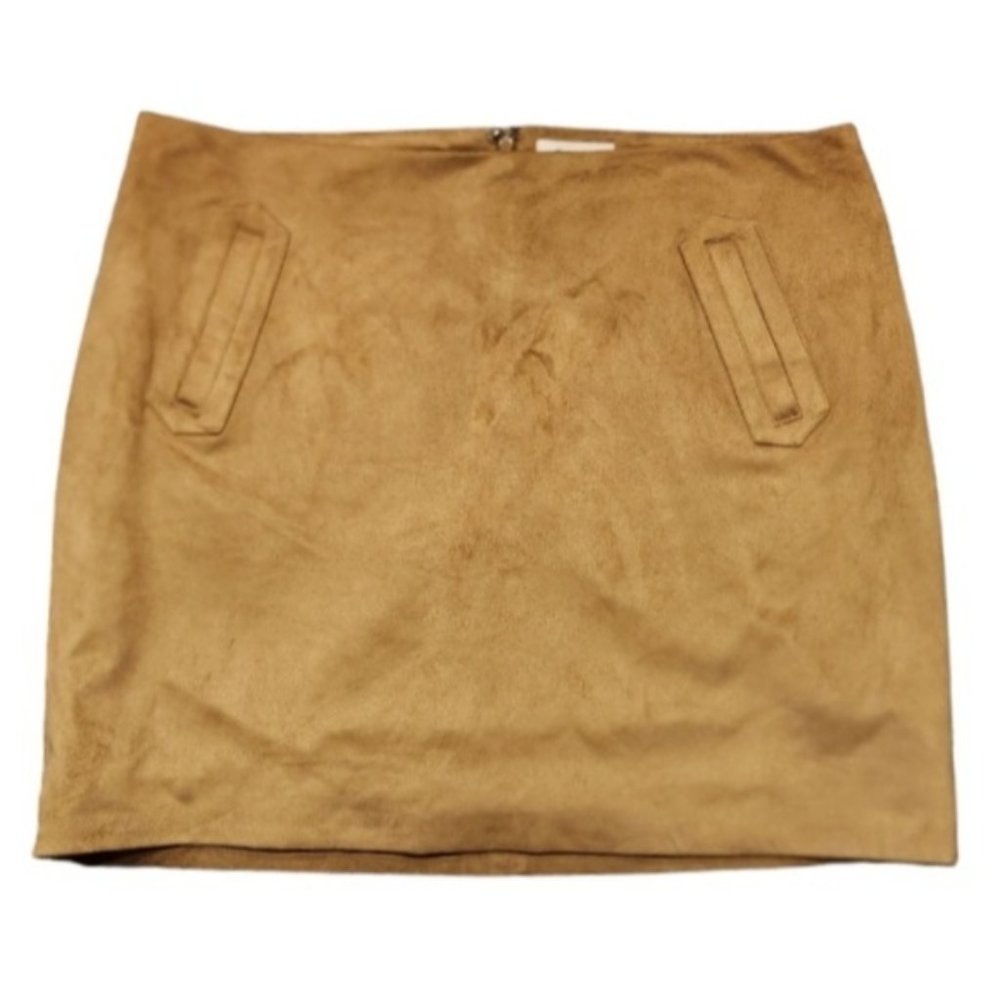 Reitmans Mini Suede Skirt with Zipper Enclosure at Back BNWT